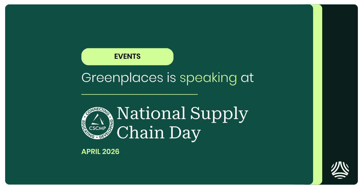 Greenplaces speaking at National Supply Chain Day 26.04