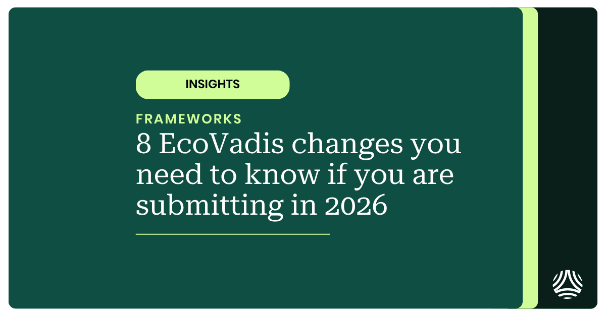 EcoVadis methodology changes
