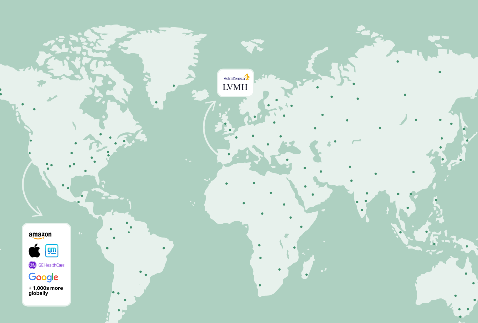 Abstract Global Map of Suppliers