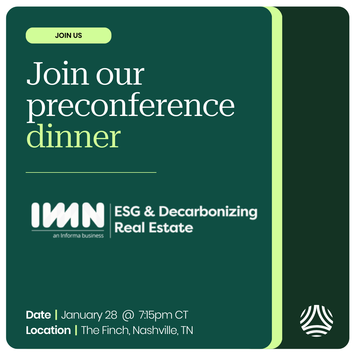 Conference dinner with Greenplaces and Forvis Mazars