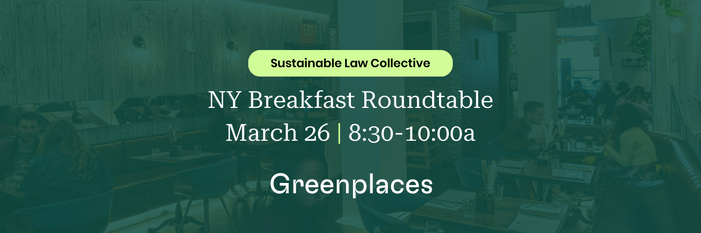 Sustainable Law Collective event by Greenplaces title card