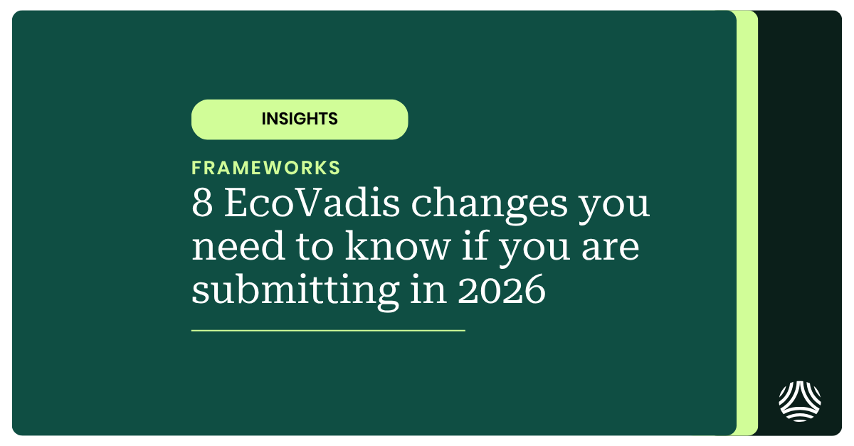 EcoVadis methodology changes